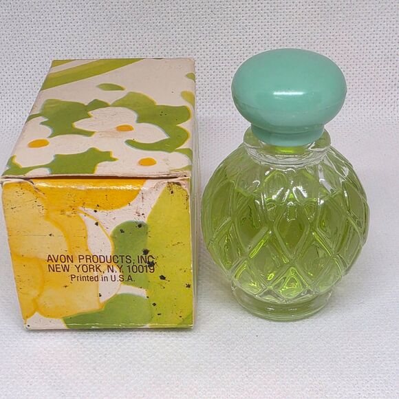 Avon Hawaiian White Ginger Cologne .5 Oz & Avon Violet Cream Sachet (Empty) - Picture 3 of 15
